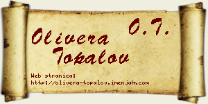 Olivera Topalov vizit kartica